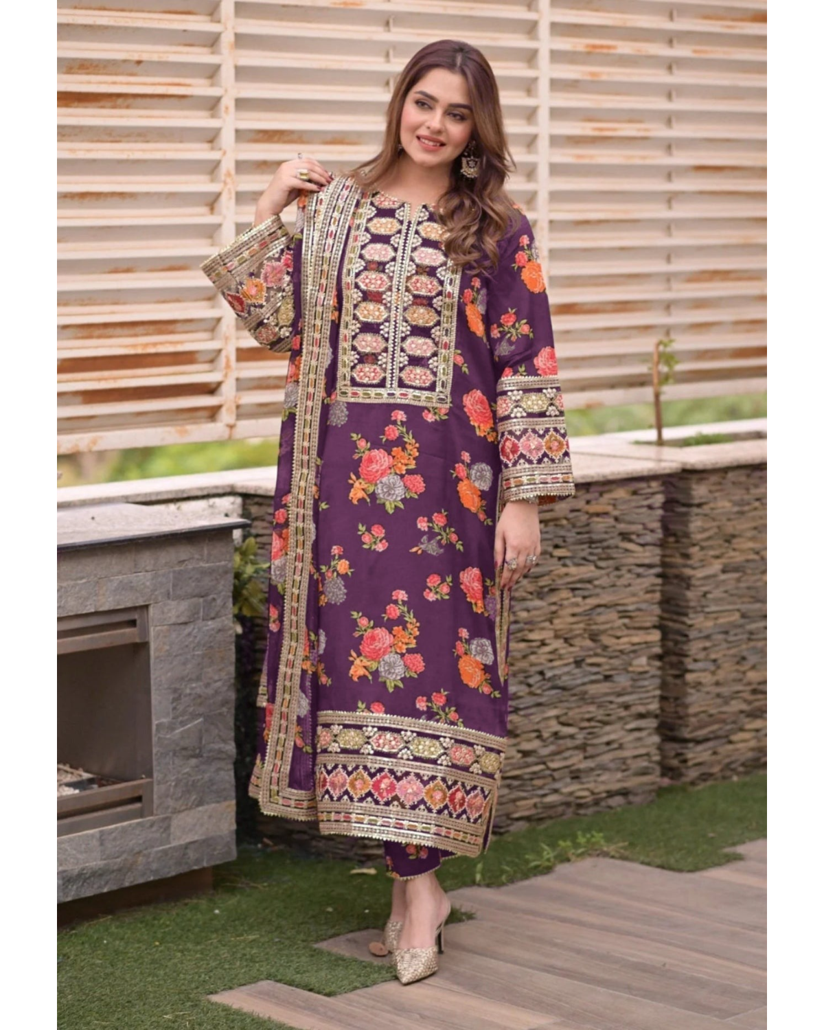 Aneela's Versatile Purple Shamooz Silk