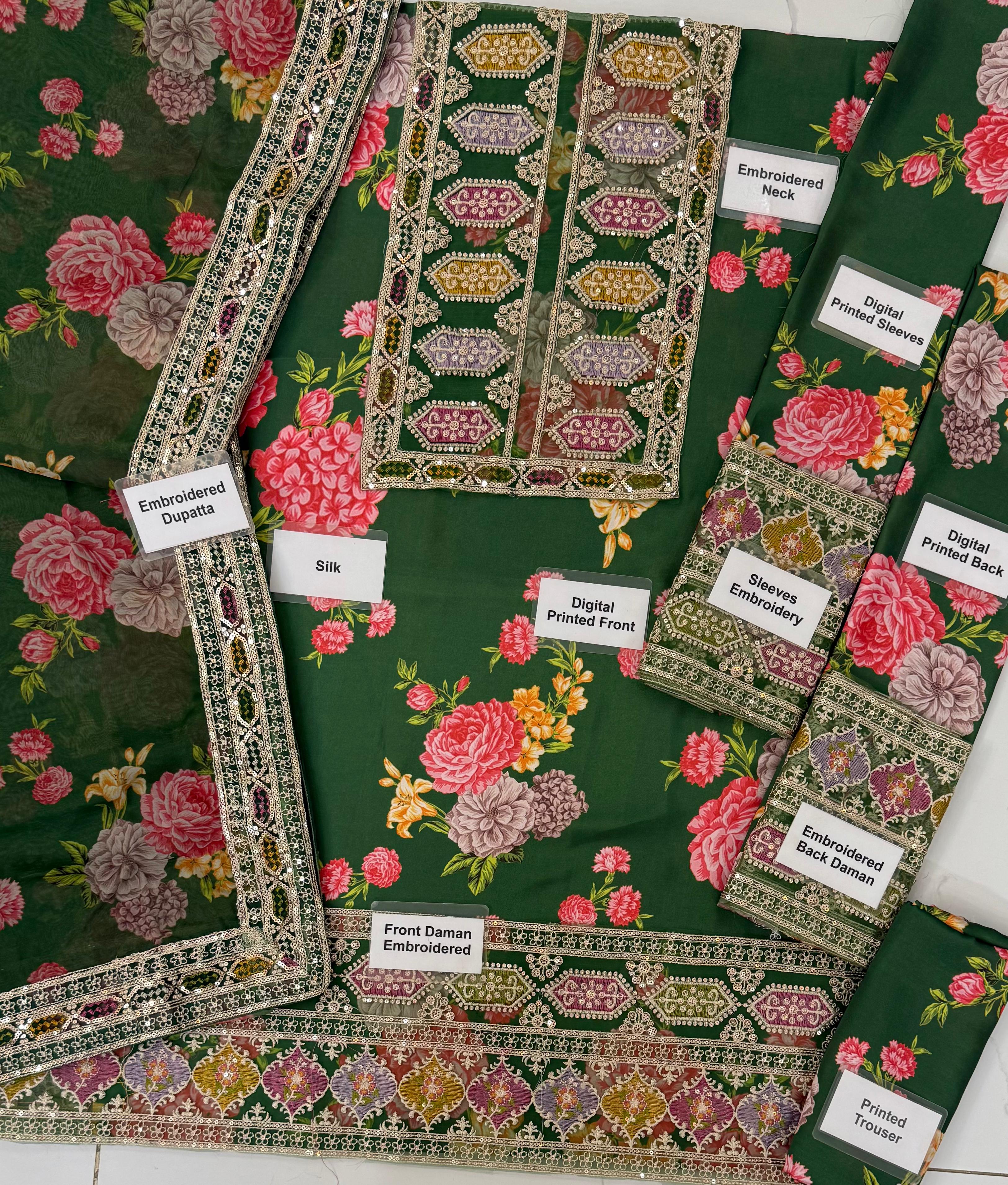 Aneela's Versatile Green Shamooz Silk