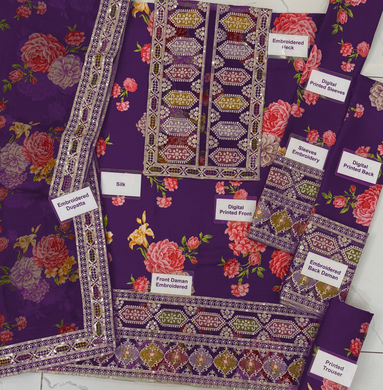 Aneela's Versatile Purple Shamooz Silk