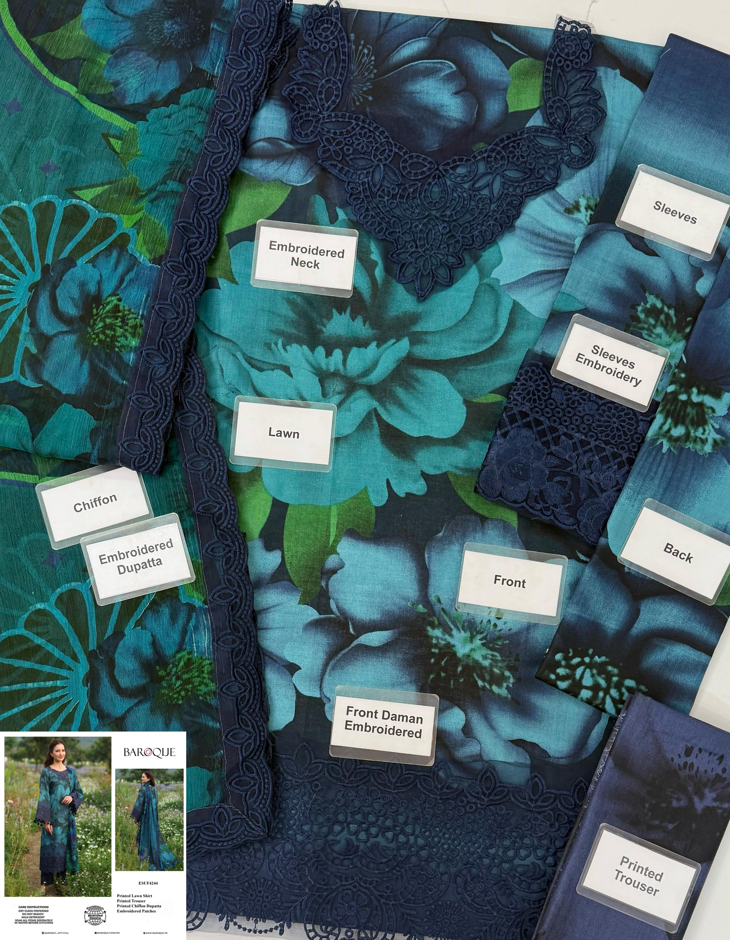 Baroque UF-4244 Lawn Collection